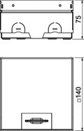 Floor socket unequipped, Hammer blow 140x140x75
