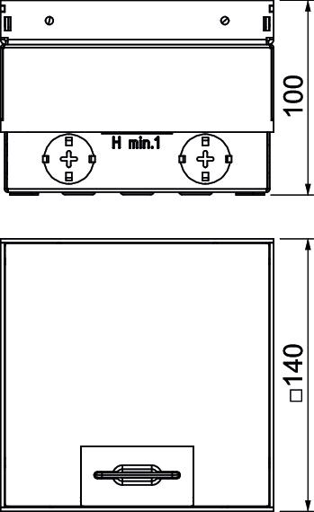 Floor socket unequipped, Angelhair 140x140x110 – Imagem 2 de 3