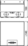 Floor socket unequipped, Spots 140x140x110