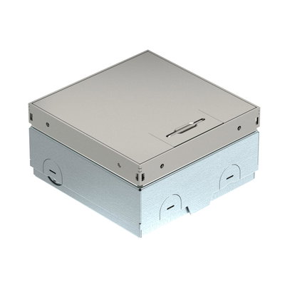 Caixa de pavimento não equipada, com placa VA 140x140x75 Aço inoxidável, livre de ferrugem
