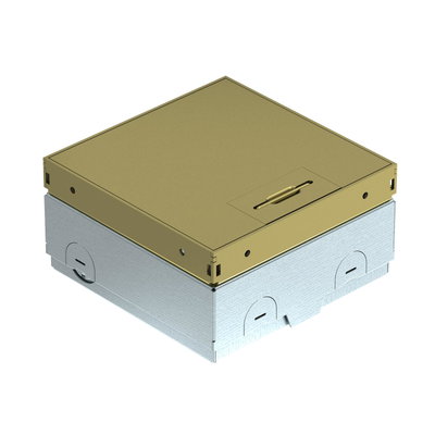 Caixa de pavimento não equipada, com placa MS 140x140x75 Latão