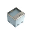 Caixa de pavimento com tomada dupla 140x140x110 Aço inoxidável, livre de ferrugem