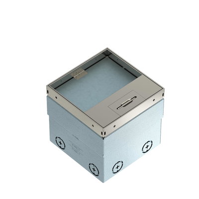 Caixa de pavimento com tomada dupla 140x140x110 Aço inoxidável, livre de ferrugem
