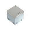 Caixa de pavimento com tomada dupla 140x140x110 Aço inoxidável, livre de ferrugem