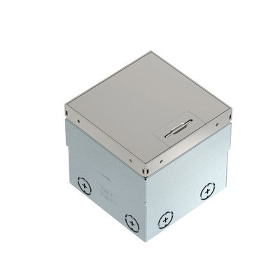 Caixa de pavimento com tomada dupla 140x140x110 Aço inoxidável, livre de ferrugem