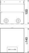 Caixa de pavimento não equipada 140x140x110 Aço inoxidável, livre de ferrugem