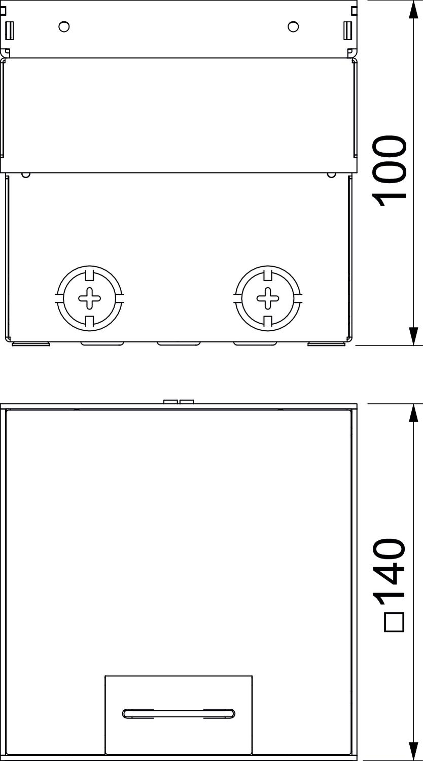 Caixa de pavimento não equipada 140x140x110 Aço inoxidável, livre de ferrugem – Imagem 2 de 3