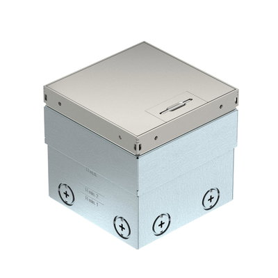 Caixa de pavimento não equipada 140x140x110 Aço inoxidável, livre de ferrugem