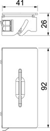 Saída de cabos para UDHOME9 92,3x40x24mm Aço inoxidável, livre de ferrugem A2 1.4301