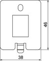 Espelho para conectores para UDHOME-ONE Tipo A 38x46x1,5 Aço inoxidável, livre de ferrugem