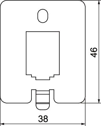 Espelho para conectores para UDHOME-ONE Tipo B 38x46x1,5 Aço inoxidável, livre de ferrugem – Imagem 2 de 2