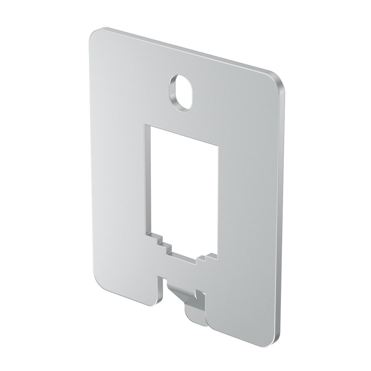 Espelho para conectores para UDHOME-ONE Tipo B 38x46x1,5 Aço inoxidável, livre de ferrugem