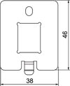 Espelho para conectores para UDHOME-ONE Tipo C 38x46x1,5 Aço inoxidável, livre de ferrugem