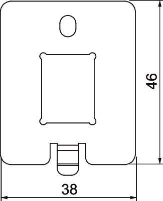 Espelho para conectores para UDHOME-ONE Tipo C 38x46x1,5 Aço inoxidável, livre de ferrugem – Imagem 2 de 2