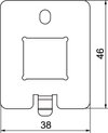 Espelho para conectores para UDHOME-ONE Tipo LE 38x46x1,5 Aço inoxidável, livre de ferrugem