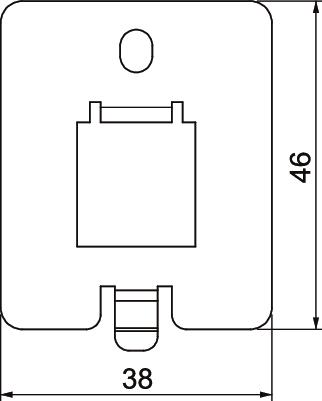 Espelho para conectores para UDHOME-ONE Tipo F 38x46x1,5 Aço inoxidável, livre de ferrugem – Imagem 2 de 2