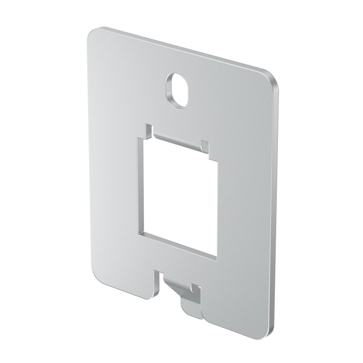 Espelho para conectores para UDHOME-ONE Tipo F 38x46x1,5 Aço inoxidável, livre de ferrugem