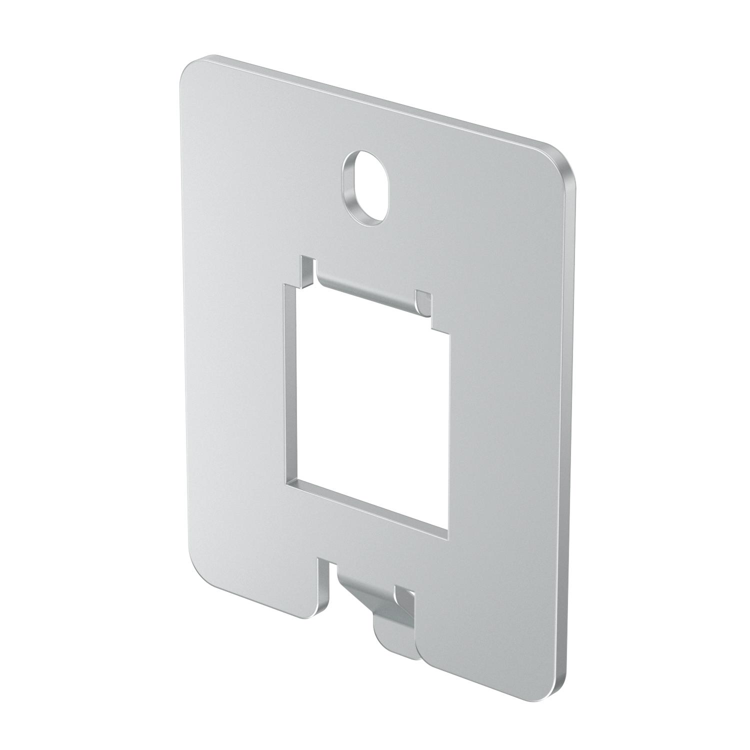 Espelho para conectores para UDHOME-ONE Tipo F 38x46x1,5 Aço inoxidável, livre de ferrugem