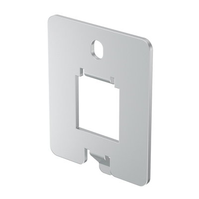 Espelho para conectores para UDHOME-ONE Tipo F 38x46x1,5 Aço inoxidável, livre de ferrugem
