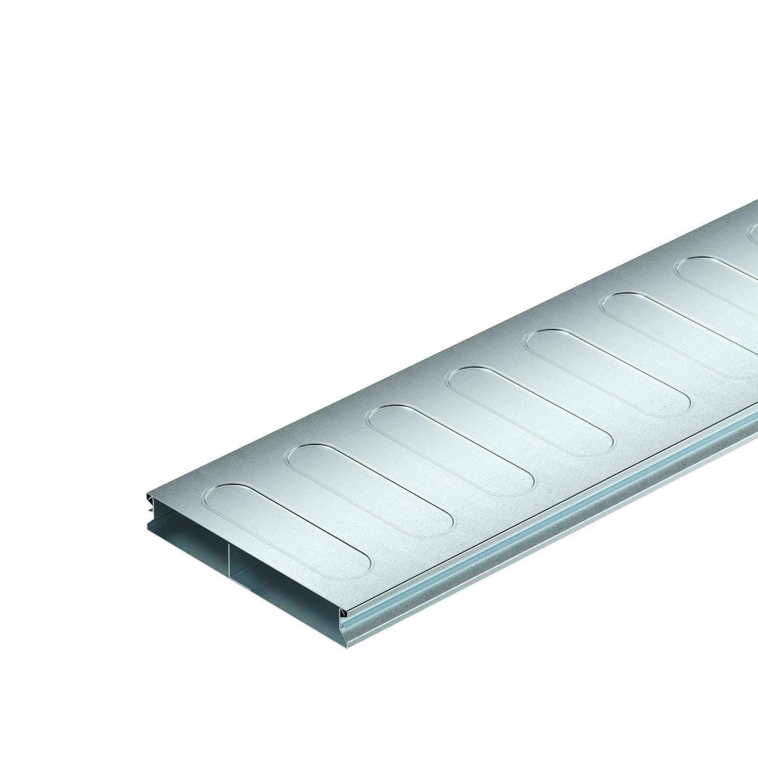 Calha de pavimento, 2 peças 2 vias 2000x190x28 Aço galvanizado pelo método Sendzimir