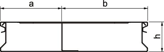 Calha de pavimento, 2 peças 2 vias 2000x190x38 Aço galvanizado pelo método Sendzimir – Imagem 2 de 3