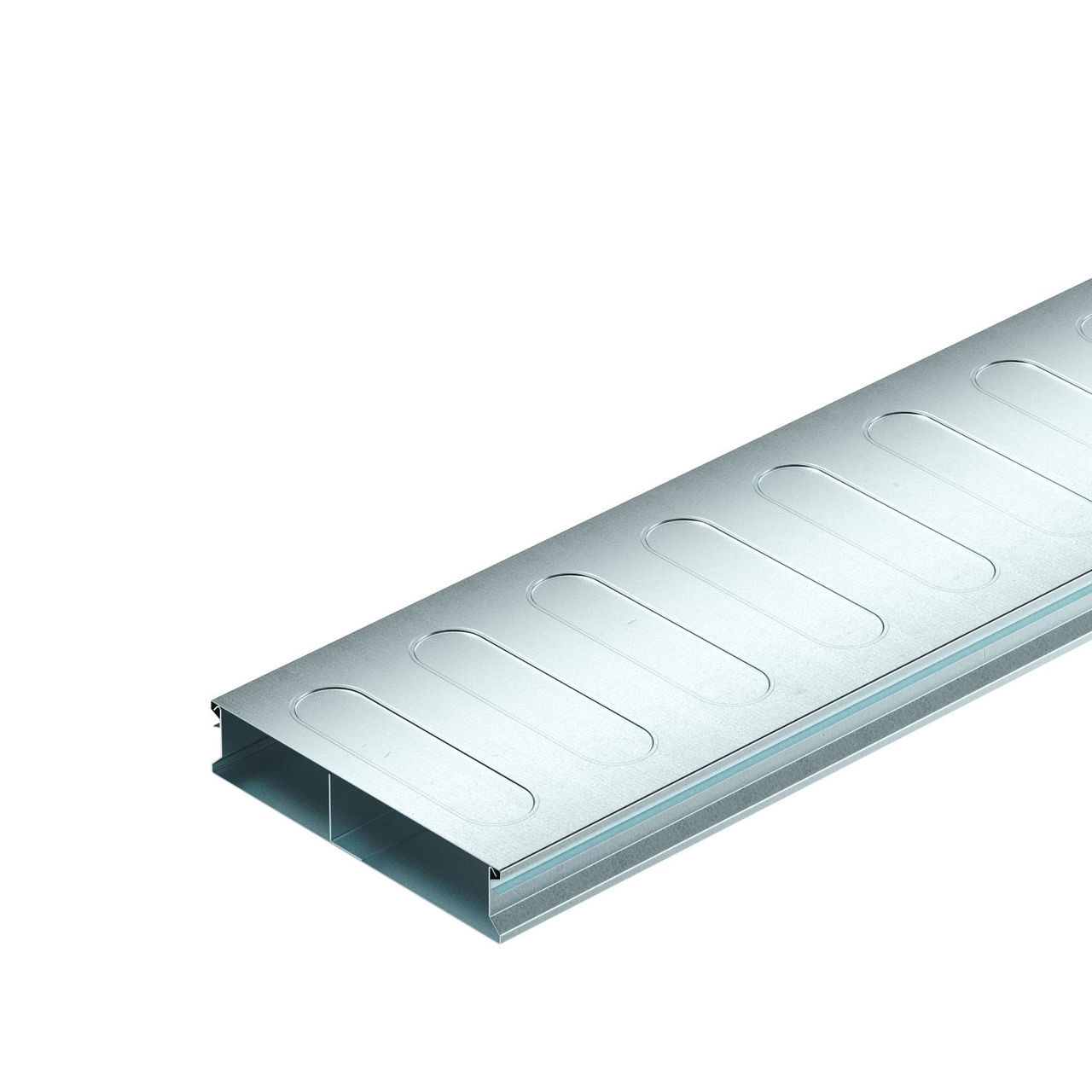Calha de pavimento, 2 peças 2 vias 2000x190x38 Aço galvanizado pelo método Sendzimir