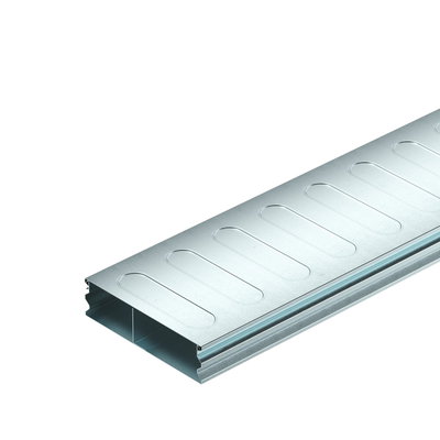 Calha de pavimento, 2 peças 2 vias 2000x190x48 Aço galvanizado pelo método Sendzimir