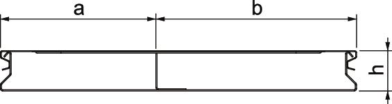 Calha de pavimento, 2 peças 2 vias 2000x250x28 Aço galvanizado pelo método Sendzimir – Imagem 2 de 3