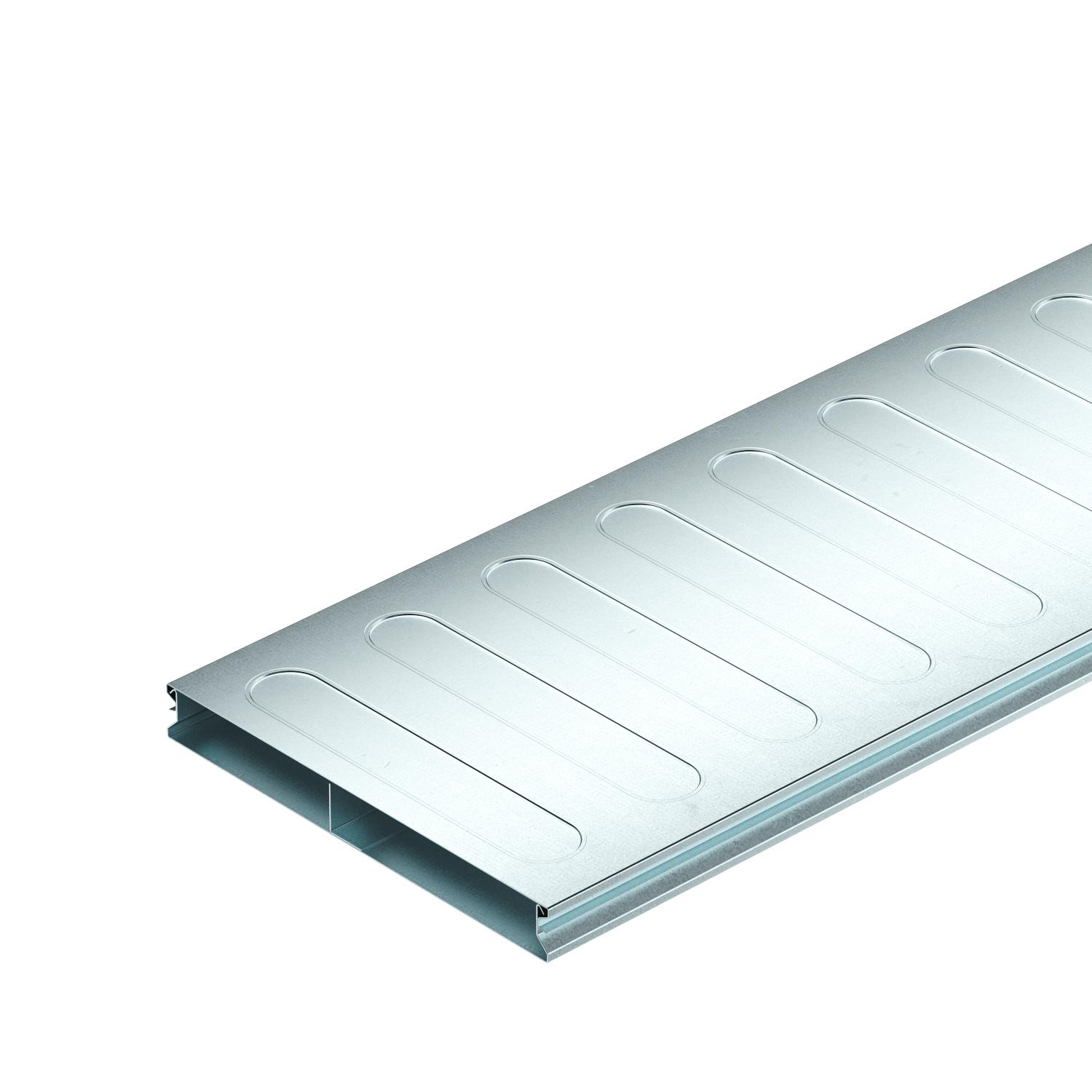 Calha de pavimento, 2 peças 2 vias 2000x250x28 Aço galvanizado pelo método Sendzimir