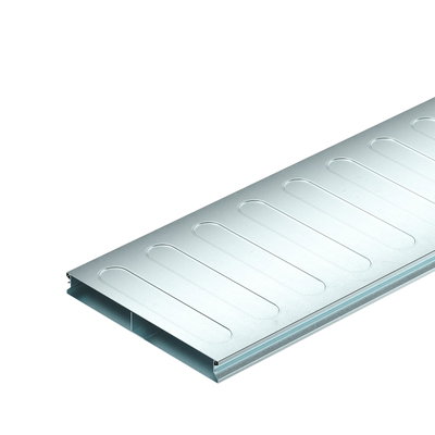 Calha de pavimento, 2 peças 2 vias 2000x250x28 Aço galvanizado pelo método Sendzimir