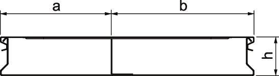 Calha de pavimento, 2 peças 2 vias 2000x250x38 Aço galvanizado pelo método Sendzimir – Imagem 2 de 3