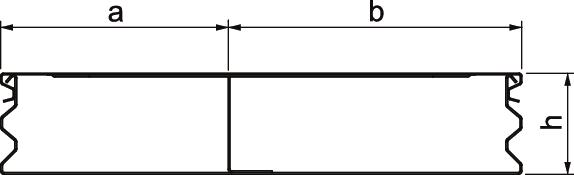 Calha de pavimento, 2 peças 2 vias 2000x250x48 Aço galvanizado pelo método Sendzimir – Imagem 2 de 3