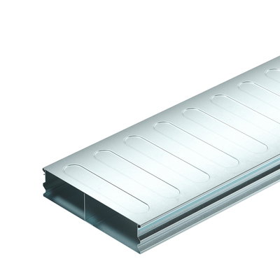 Calha de pavimento, 2 peças 2 vias 2000x250x58 Aço galvanizado pelo método Sendzimir