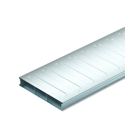 Calha de pavimento, 2 peças 3 vias 2000x250x38 Aço galvanizado pelo método Sendzimir