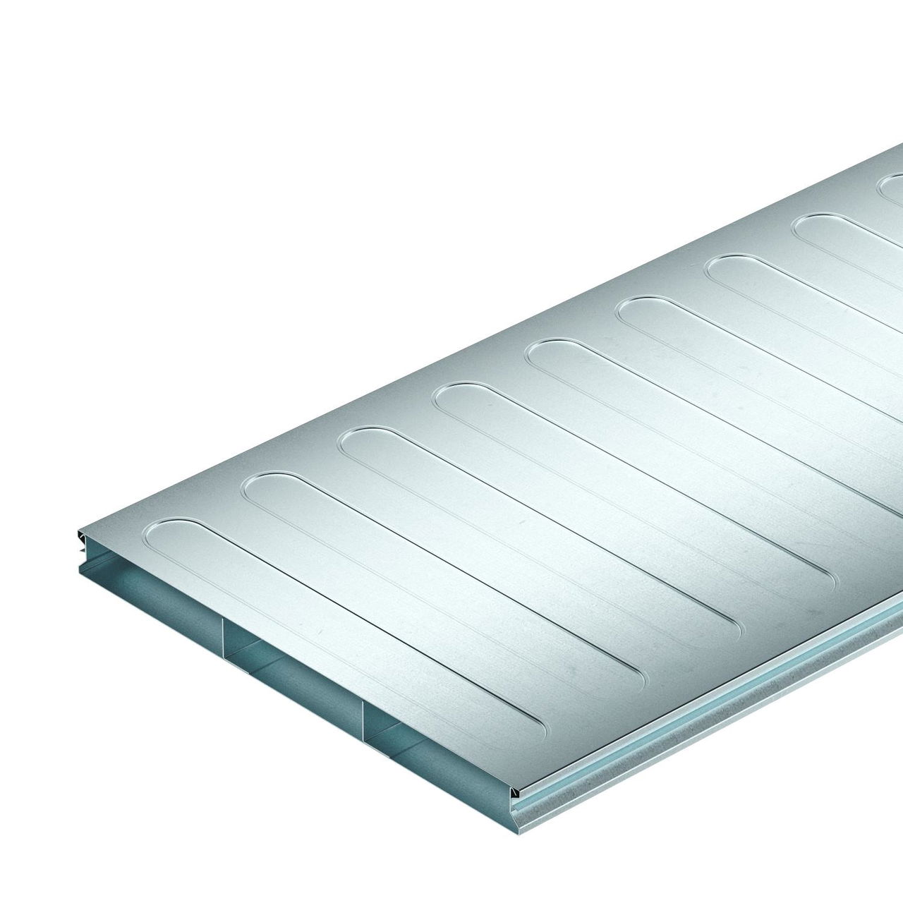 Calha de pavimento, 2 peças 3 vias 2000x350x28 Aço galvanizado pelo método Sendzimir