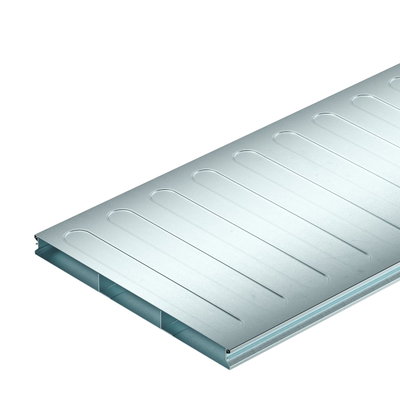 Calha de pavimento, 2 peças 3 vias 2000x350x28 Aço galvanizado pelo método Sendzimir