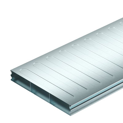Calha de pavimento, 2 peças 3 vias 2000x350x48 Aço galvanizado pelo método Sendzimir