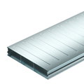 Calha de pavimento, 2 peças 3 vias 2000x350x58 Aço galvanizado pelo método Sendzimir