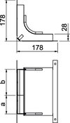 Cotovelo 2 vias para EÜK-2 270x177,7x177,7 Aço galvanizado pelo método Sendzimir