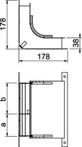 Cotovelo 2 vias para EÜK-2 270x177,7x177,7 Aço galvanizado pelo método Sendzimir