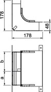 Cotovelo 2 vias para EÜK-2 270x177,7x177,7 Aço galvanizado pelo método Sendzimir