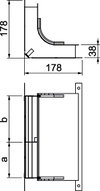 Cotovelo 2 vias para EÜK-2 330x177,7x177,7 Aço galvanizado pelo método Sendzimir
