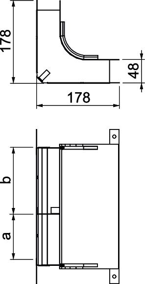 Cotovelo 2 vias para EÜK-2 330x177,7x177,7 Aço galvanizado pelo método Sendzimir – Imagem 2 de 3