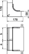 Cotovelo 2 vias para EÜK-2 330x177,7x177,7 Aço galvanizado pelo método Sendzimir