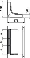 Cotovelo 3 vias para EÜK-2 330x177,7x177,7 Aço galvanizado pelo método Sendzimir