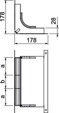 Cotovelo 3 vias para EÜK-2 330x177,7x177,7 Aço galvanizado pelo método Sendzimir