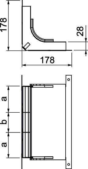 Cotovelo 3 vias para EÜK-2 330x177,7x177,7 Aço galvanizado pelo método Sendzimir – Imagem 2 de 3