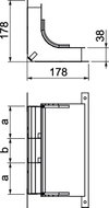 Cotovelo 3 vias para EÜK-2 330x177,7x177,7 Aço galvanizado pelo método Sendzimir