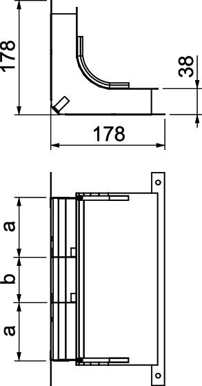 Cotovelo 3 vias para EÜK-2 330x177,7x177,7 Aço galvanizado pelo método Sendzimir – Imagem 2 de 3
