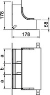 Cotovelo 3 vias para EÜK-2 330x177,7x177,7 Aço galvanizado pelo método Sendzimir